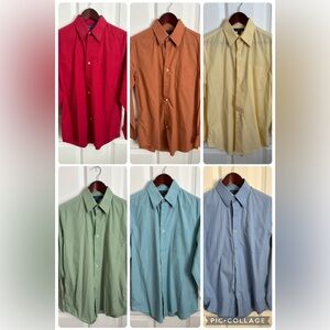 Croft & Barrow Men's Button Down Shirts - Rainbow Bundle (6 shirts)